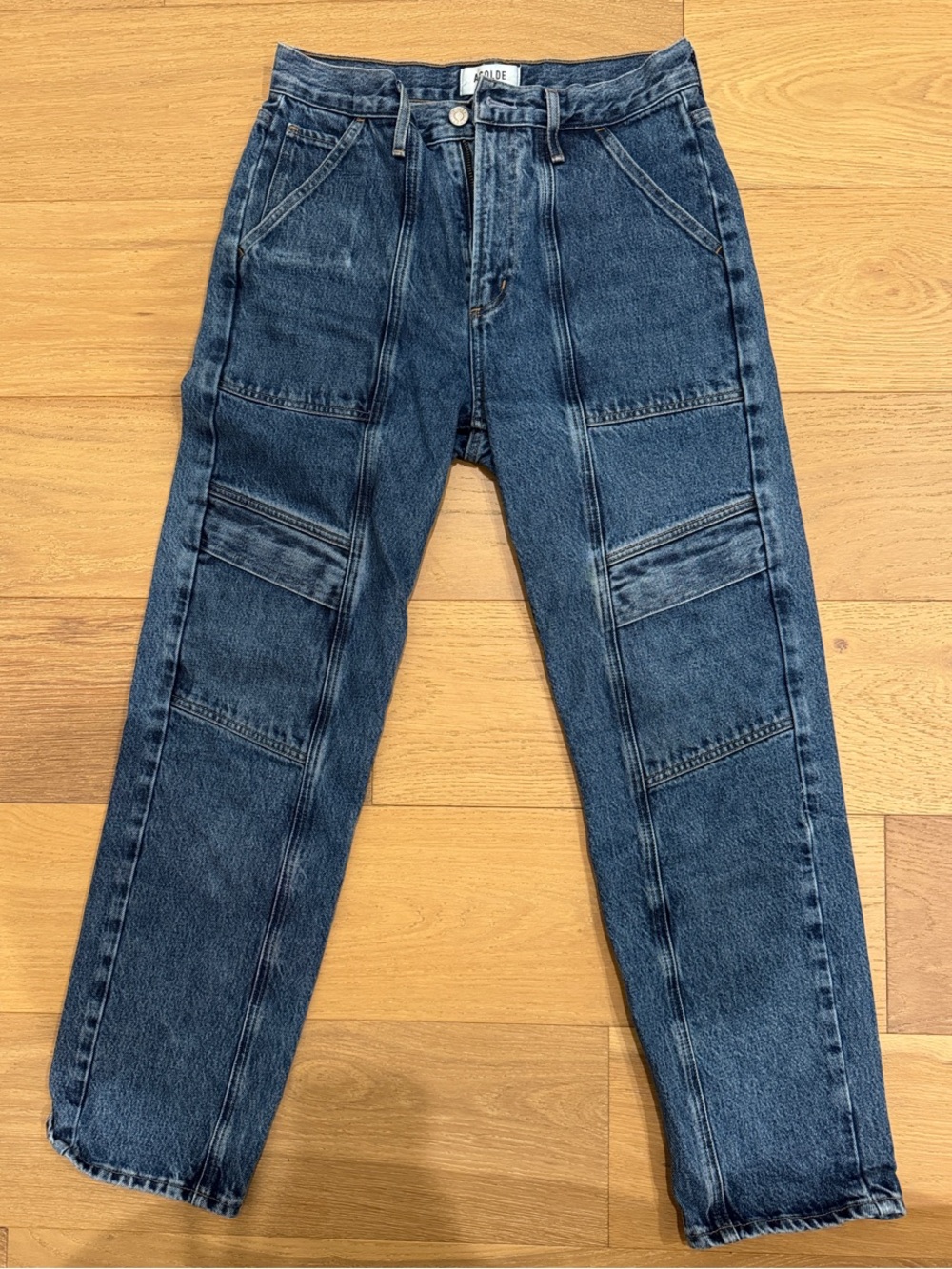 Agolde Womens Dark Wash Blue Cooper Jeans
